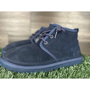 UGG MEN NEUMEL NAVY FULLY LINE‎ SHEARLING SUEDE SHOE US Size 10